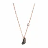 Swarovski Damen Halskette Naughty Feder Schwarz 5495292