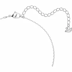 Swarovski Damen Halskette Stone Pavé, Verflochtene Ringe, Blau, Rhodiniert 5642883