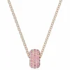Swarovski Damen Halskette mit Anhänger Stone Rosa Pavé, Roségoldfarbe 5642887