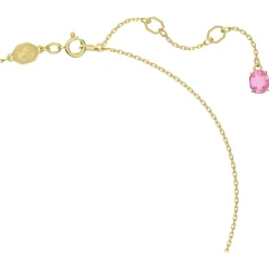 Swarovski Damen Halskette Idyllia Anhänger Blume Klein - Rosa mit Goldlegierungsschicht 5657875