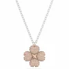 Swarovski Damen Halskette mit Anhänger Latisha Blume Metallmix, Rosa-Weiß 5636488