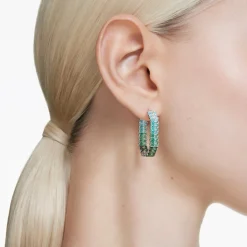 Swarovski Damen Kreolen Matrix Baguette Grün 5705787