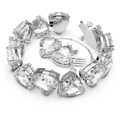 Swarovski Damen Millenia Armband Übergroße Kristalle, Trilliant-Schliff, Weiß, Rhodiniert 5599194