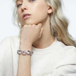 Swarovski Damen Millenia Armband Übergroße Kristalle, Trilliant-Schliff, Weiß, Rhodiniert 5599194