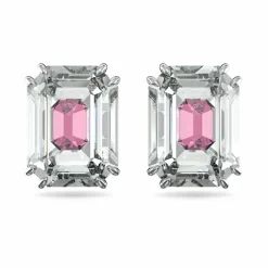 Swarovski Damen Ohrringe Chroma Ohrstecker Oktagon-Schliff, Rosa, Rhodiniert 5600627