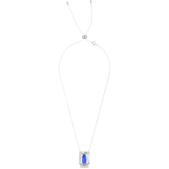 Swarovski Damen Swarovsk Chroma Halskette Oktagon-Schliff, Blau, Rhodinierti 5600625