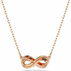 SWAROVSKI Damen Unendlichkeits Anhänger Weiß Rosegold HYPERBOLA 5684084