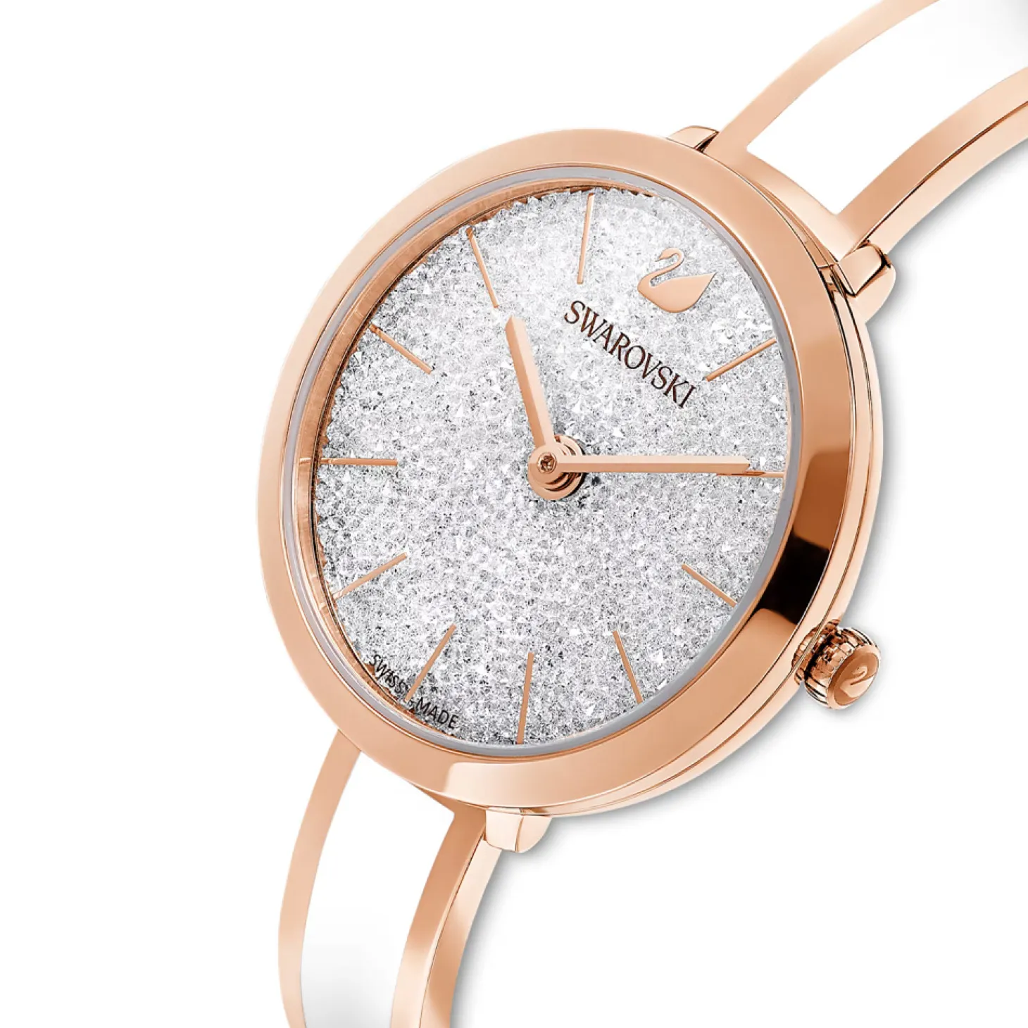 Swarovski Damenuhr Crystalline bangle delight S Weiß/Rosegoldfarben 5580541
