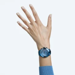 Swarovski Damen-Uhr Octea Lux Sport, Metallarmband, Blau, Artikelnummer: 5610475