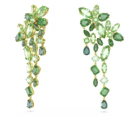 Swarovski Gema Damen Chandelier-Ohrringe Grün Goldlegierung Kristalle