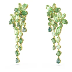 Swarovski Gema Damen Chandelier-Ohrringe Grün Goldlegierung Kristalle