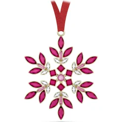 Swarovski Gema Festtagsornament Schneeflocke Rot, Pink 5691041
