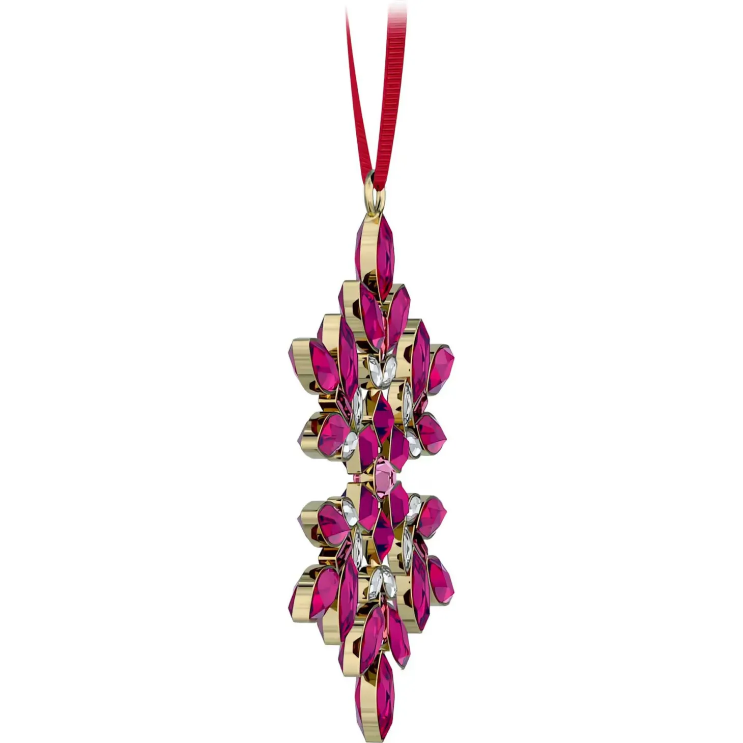 Swarovski Gema Festtagsornament Schneeflocke Rot, Pink 5691041