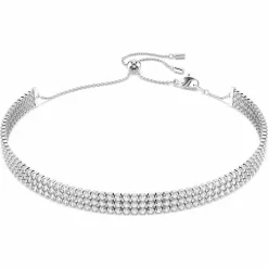 Swarovski Halskette Damen Matrix Tennis Choker Weiß rhodiniert 5685755