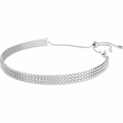 Swarovski Halskette Damen Matrix Tennis Choker Weiß rhodiniert 5685755