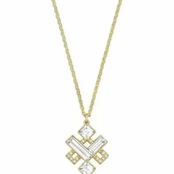 Swarovski Halskette Damen Attract Round Anhänger Gold Klar 5186447
