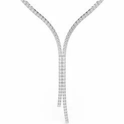 Swarovski Halskette Damen Matrix Y necklace weiß rhodiniert 5707988