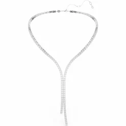 Swarovski Halskette Damen Matrix Y necklace weiß rhodiniert 5707988