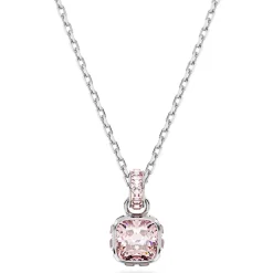 Swarovski Kette mit Anhänger Birthstone Juni, Rosa, Rhodiniert 5652044