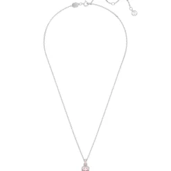 Swarovski Kette mit Anhänger Birthstone Juni, Rosa, Rhodiniert 5652044