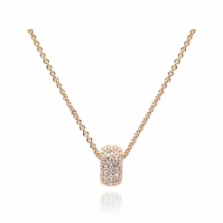 Swarovski Kette mit Anhänger Damen Dextera Runder Stein Roségold 5411121