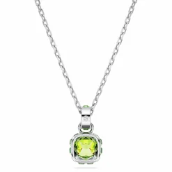 Swarovski Kette mit Anhänger Birthstone August Kissenschliff Grün 5651706