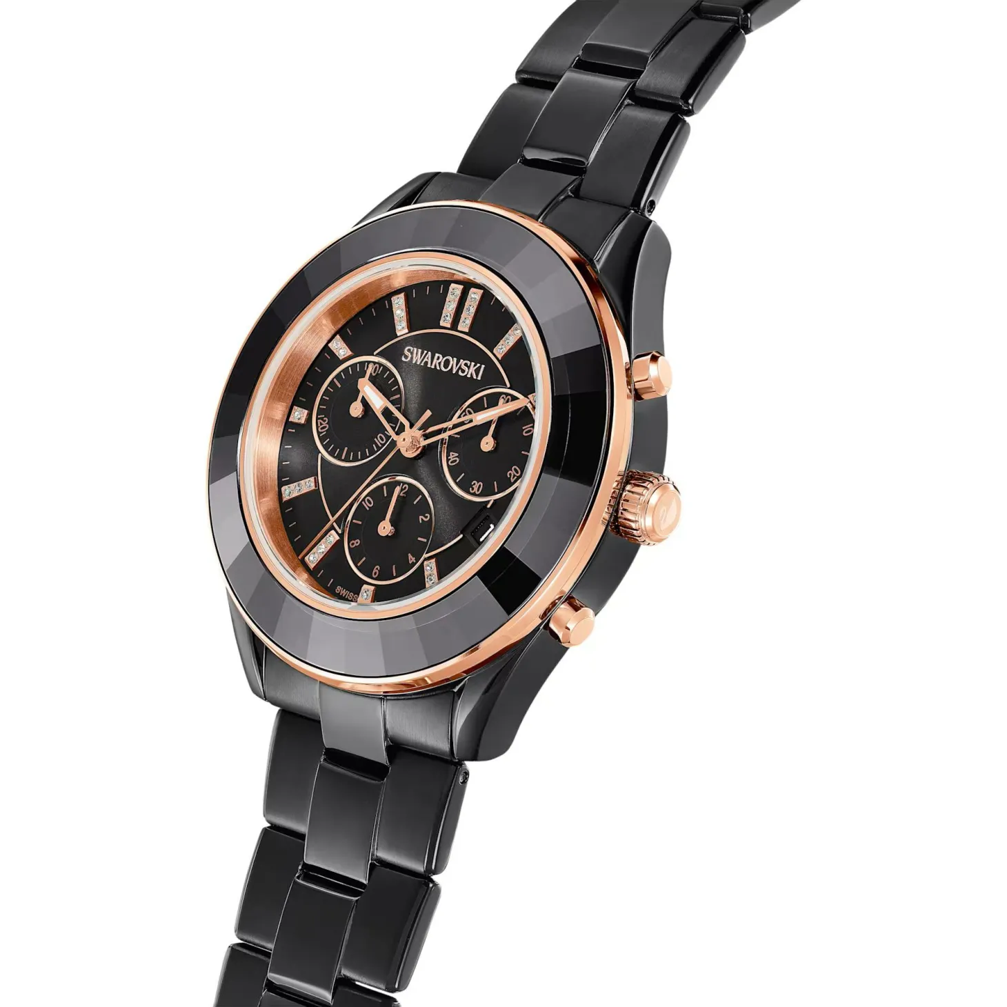 Swarovski Octea Lux Sport Unisex Chronograph Uhr Schwarz 5610472