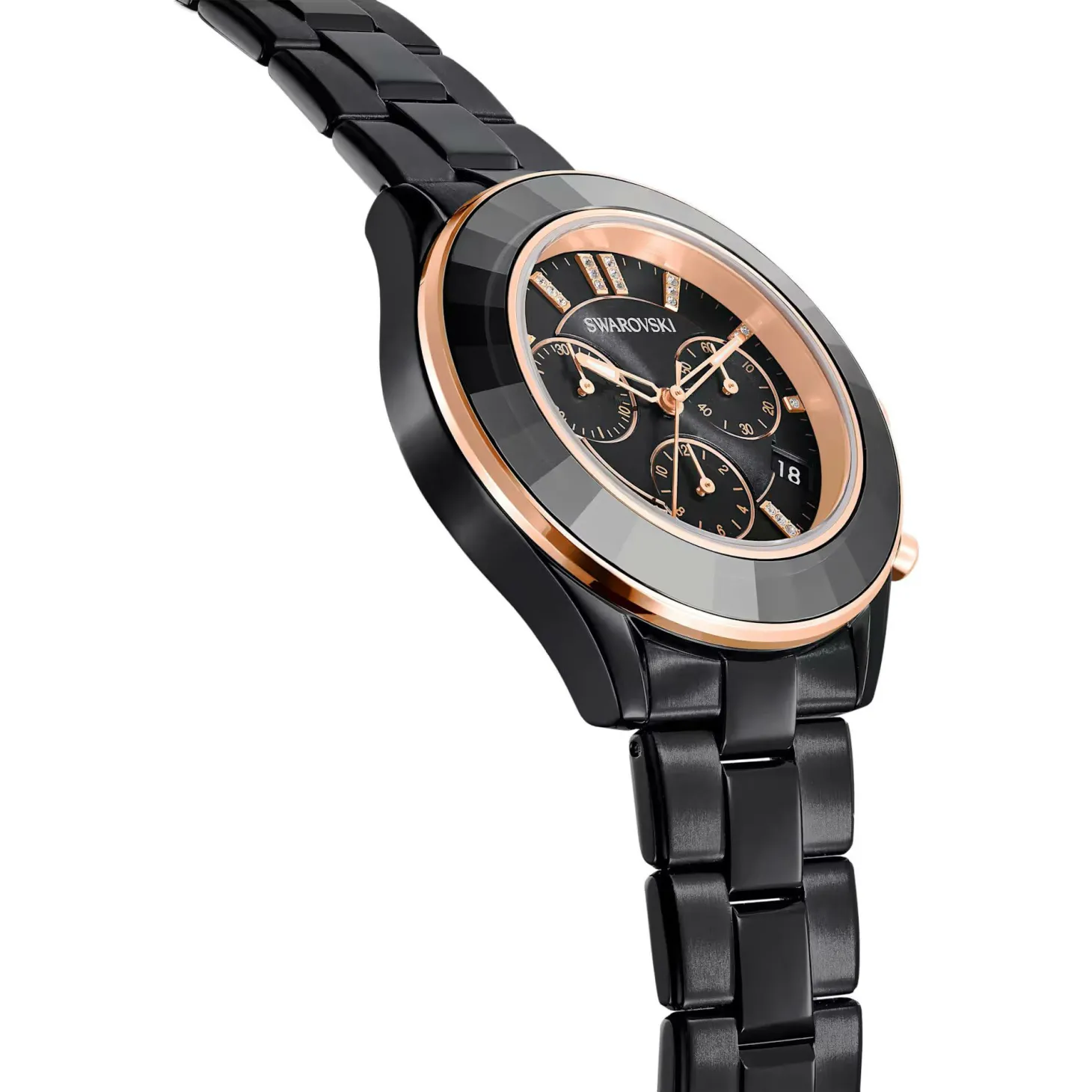 Swarovski Octea Lux Sport Unisex Chronograph Uhr Schwarz 5610472