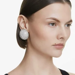 Swarovski Ohrclips Damen Sublima Weiß Rhodiniert 5699563