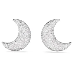 Swarovski Ohrclips Damen Luna Mond Weiß Rhodiniert 5666158