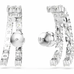 Swarovski Ohrringe Damen Matrix Ohrspangen Weiß rhodiniert 5705835
