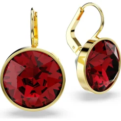 Swarovski Ohrringe Damen Bella Drop Rot Gold‑farbig Kristall 5724288