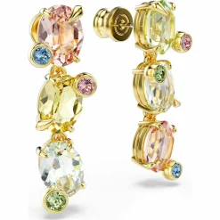 Swarovski Ohrringe Damen Gema Drop multicolor goldfarben 5714815
