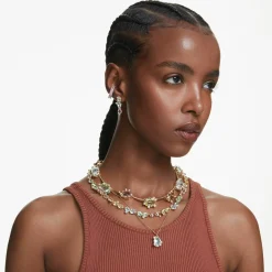 Swarovski Ohrringe Damen Gema Drop multicolor goldfarben 5714815