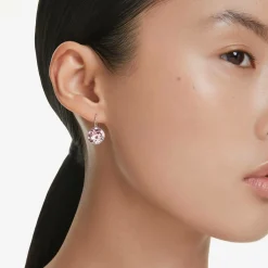Swarovski Ohrringe Damen Bella Drop Rosa Silber Rhodiniert 5724290
