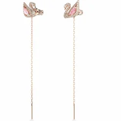 Swarovski Ohrstecker Dazzling Swan Pink Roségold 5469990