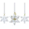 Swarovski Ornament Set Annual Edition 3D 2024 Transparent/Champagne Gold 5674410