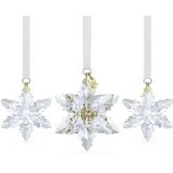 Swarovski Ornament Set Annual Edition 3D 2024 Transparent/Champagne Gold 5674410