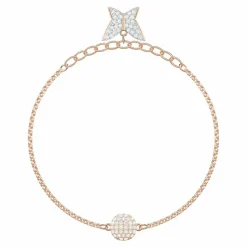 Swarovski SWA Remix Strand Lilia 5479024 Kristall / Roségold Silberarmband