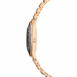 Swarovski Uhr Unisex Dextera 3‑Hand 37 mm Metallarmband Schwarz Roségold‑Plattiert 5641294