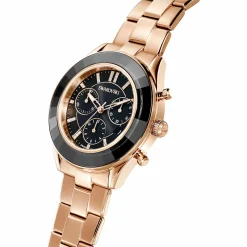 Swarovski Uhr Unisex Octea Lux Sport Chronograph 39 mm Roségold/Schwarz 5610478