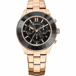 Swarovski Uhr Unisex Octea Lux Sport Chronograph 39 mm Roségold/Schwarz 5610478
