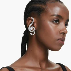Swarovski Unisex Ariana Grande x Swarovski Ohrclips Music Note Weiß Rhodiniert 5720866