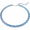 Swarovski Unisex Millenia Tennis‑Halskette Blauer Farbverlauf 5694136