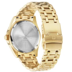 Swiss Alpine Military 7034.1118 Herrenarmbanduhr Sierra gold grün, Artikelnummer 7034.1118