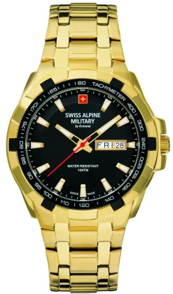 Swiss Alpine Military by Grovana Herren Armbanduhr Star Fighter 41 mm Armband Edelstahl 7043.1117