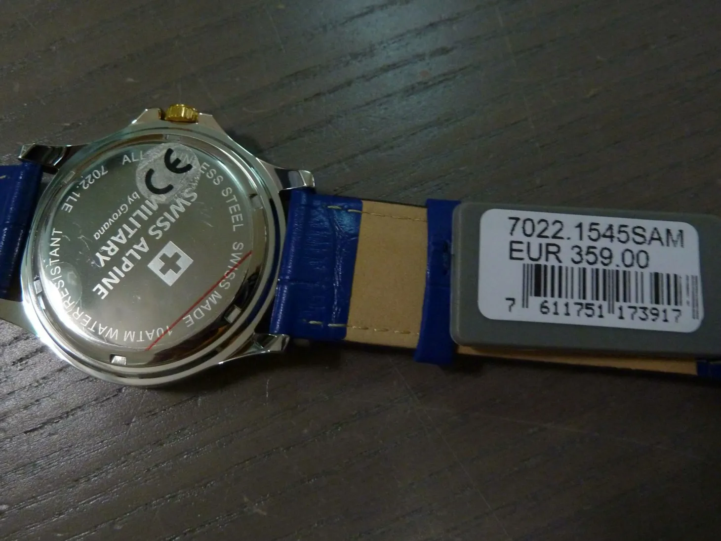 Swiss Alpine Military Herren Armbanduhr 42 mm Armband Leder 7022.1545