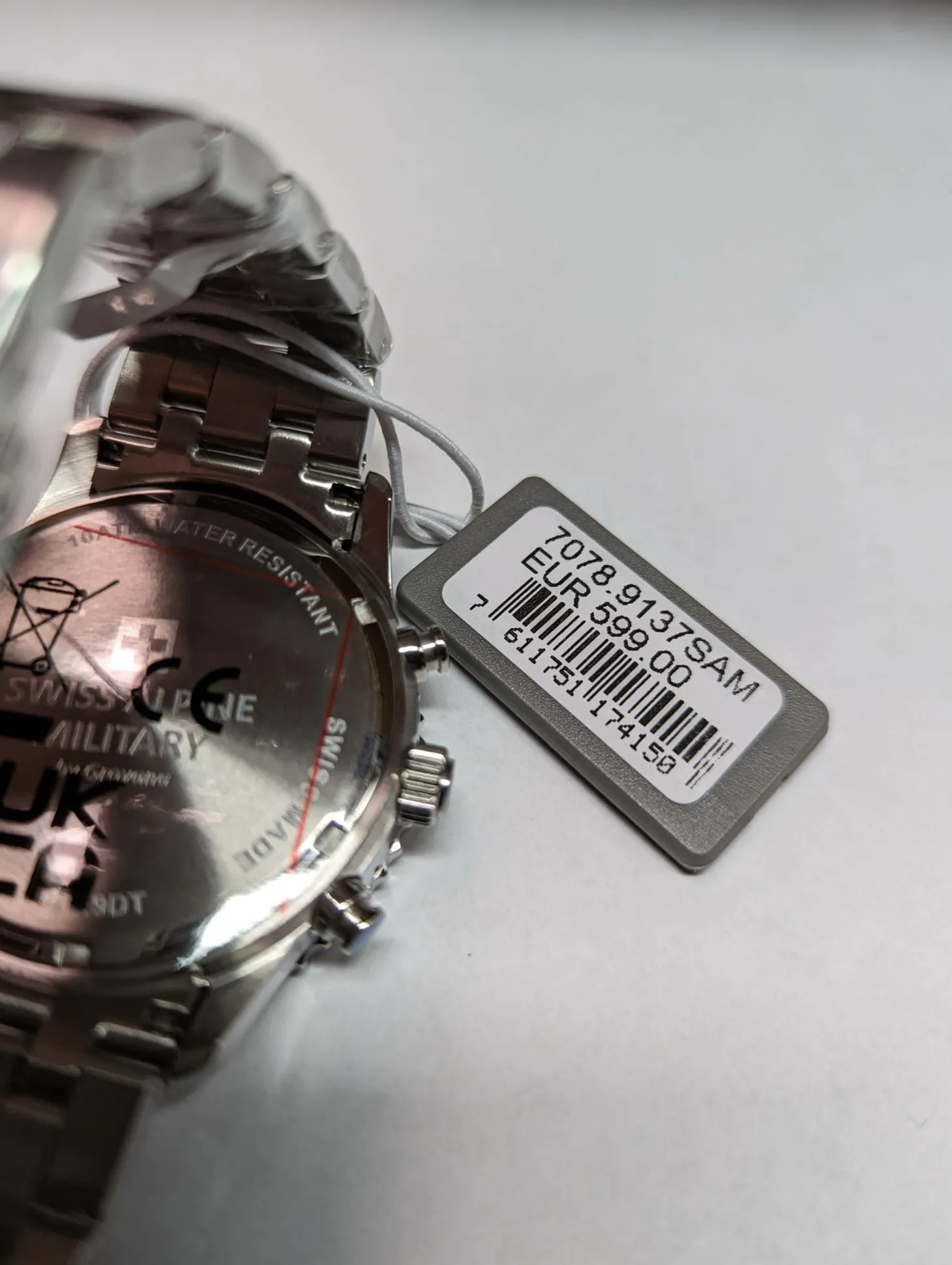 Swiss Alpine Military Herren Armbanduhr 45 mm Armband Edelstahl 7078.9137