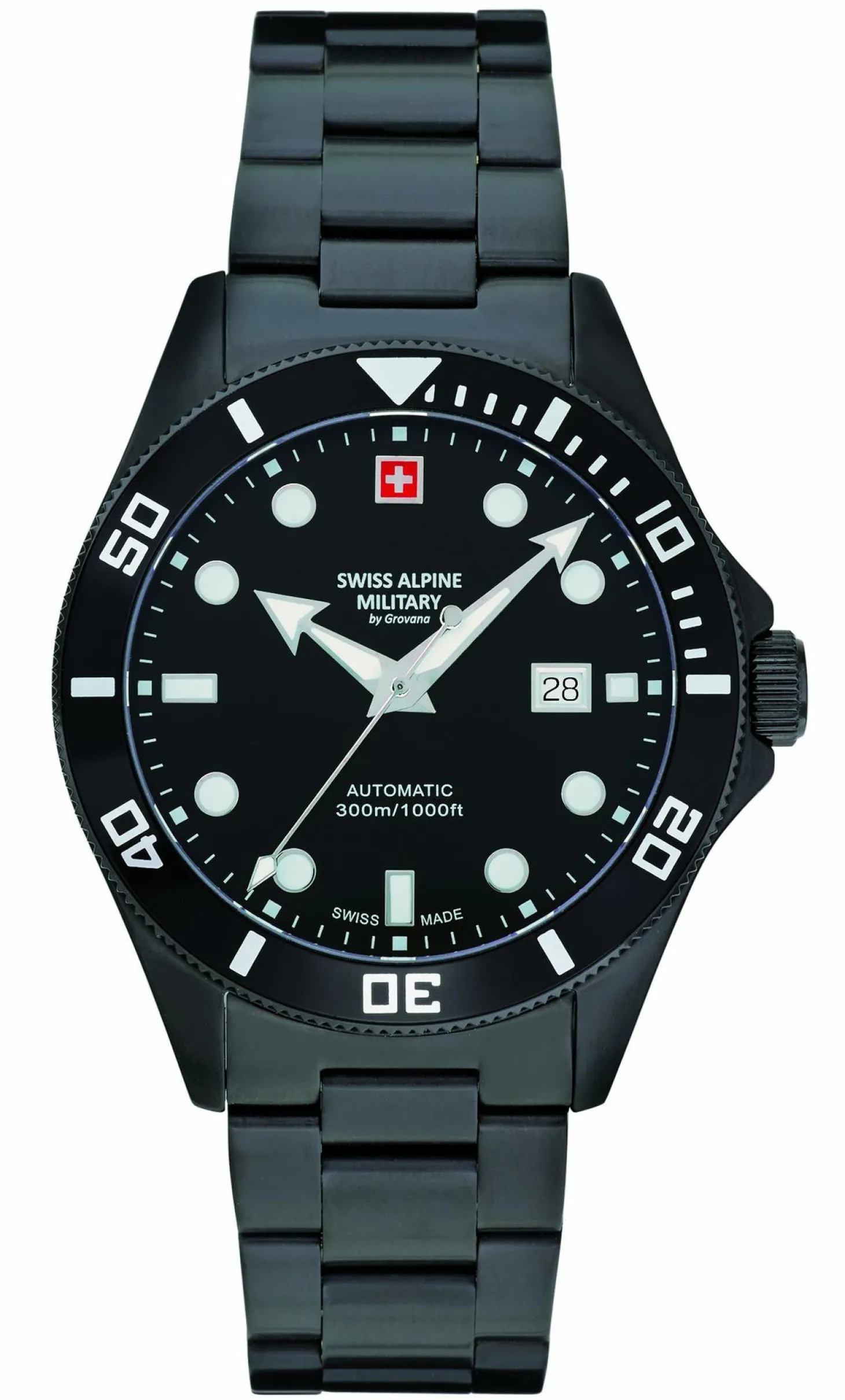 Swiss Alpine Military Herren Armbanduhr 7095.2177 Automatic Datumsfenster Armband Stainless Steel