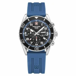 Swiss Alpine Military Herren Armbanduhr Chronograph Raptor blau 7029.9835
